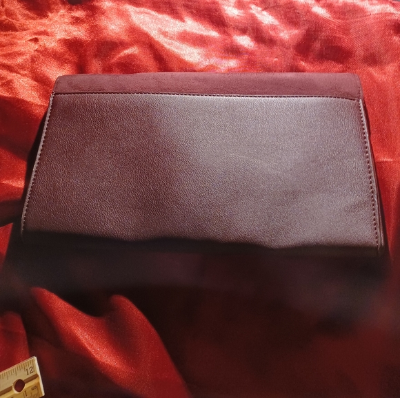 Very rare Burgundy Cato two way 2way bag clutch gold hardware chain handle - Picture 6 of 16